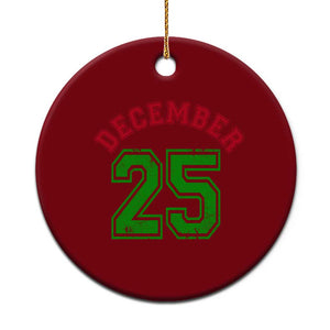 December 25 Christmas Sport Jersey Number Xmas Ceramic Ornament TS11 1pc Red Print Your Wear