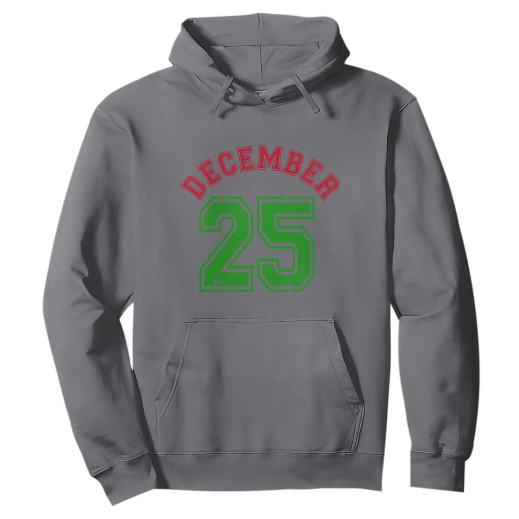 December 25 Christmas Sport Jersey Number Xmas Hoodie TS11 Charcoal Print Your Wear