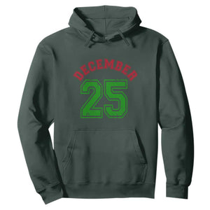 December 25 Christmas Sport Jersey Number Xmas Hoodie TS11 Dark Forest Green Print Your Wear
