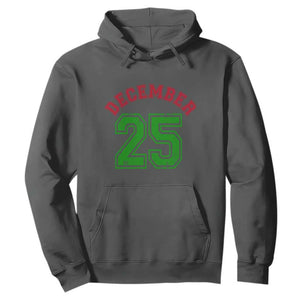 December 25 Christmas Sport Jersey Number Xmas Hoodie TS11 Dark Heather Print Your Wear