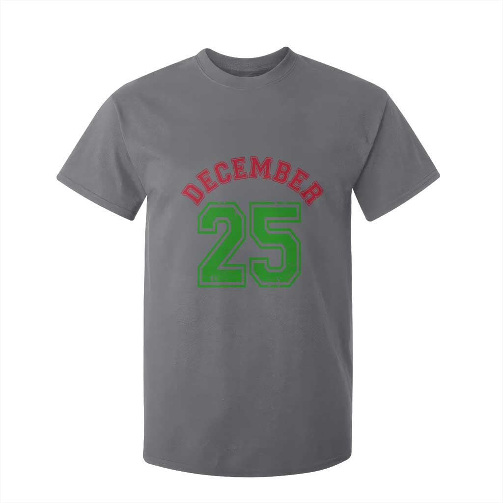 December 25 Christmas Sport Jersey Number Xmas T Shirt For Kid TS11 Charcoal Print Your Wear