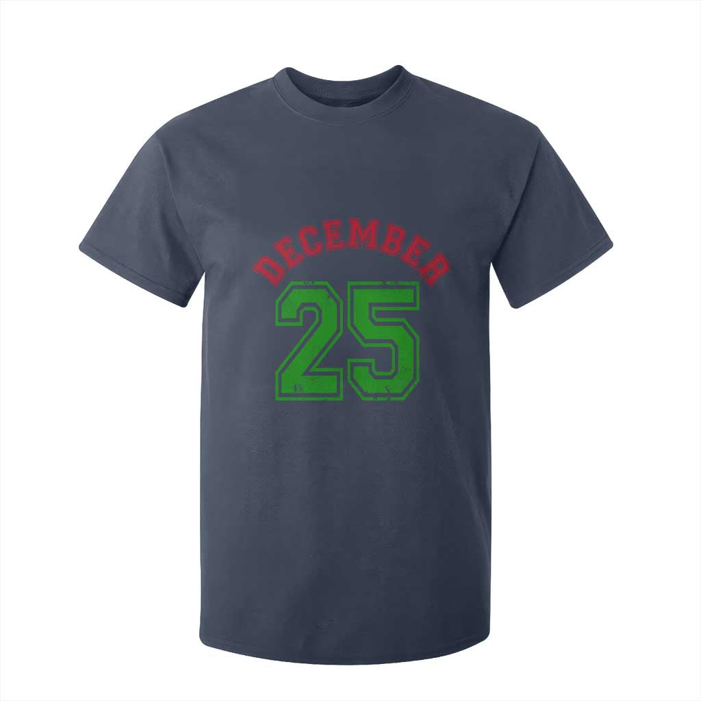 December 25 Christmas Sport Jersey Number Xmas T Shirt For Kid TS11 Navy Print Your Wear