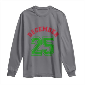 December 25 Christmas Sport Jersey Number Xmas Long Sleeve Shirt TS11 Charcoal Print Your Wear