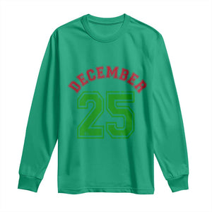 December 25 Christmas Sport Jersey Number Xmas Long Sleeve Shirt TS11 Irish Green Print Your Wear