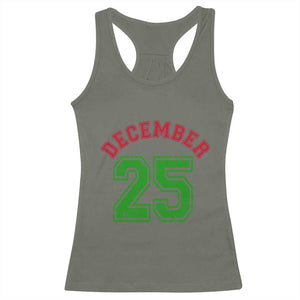 December 25 Christmas Sport Jersey Number Xmas Racerback Tank Top TS11 Military Green Print Your Wear