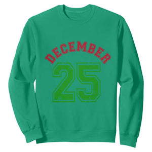 December 25 Christmas Sport Jersey Number Xmas Sweatshirt TS11 Irish Green Print Your Wear