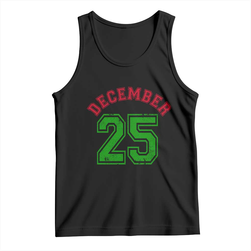 December 25 Christmas Sport Jersey Number Xmas Tank Top TS11 Black Print Your Wear