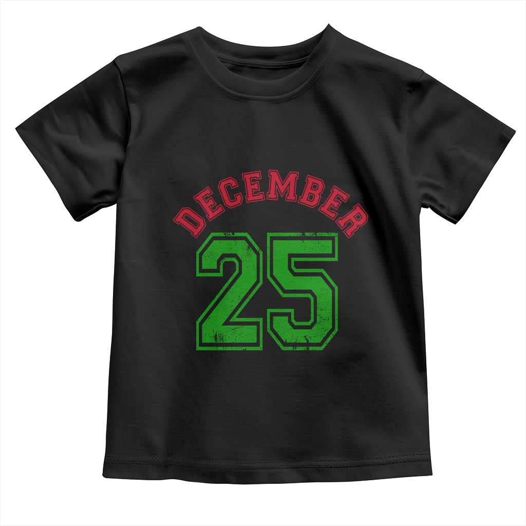 December 25 Christmas Sport Jersey Number Xmas Toddler T Shirt TS11 Black Print Your Wear
