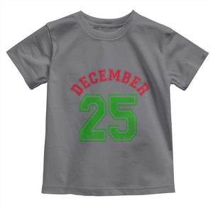December 25 Christmas Sport Jersey Number Xmas Toddler T Shirt TS11 Charcoal Print Your Wear