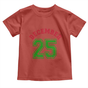 December 25 Christmas Sport Jersey Number Xmas Toddler T Shirt TS11 Red Print Your Wear