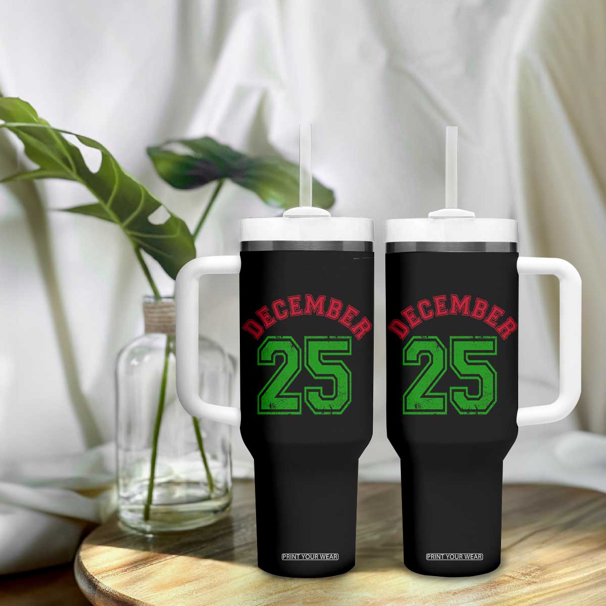 December 25 Christmas Sport Jersey Number Xmas Tumbler With Handle TS11 Print Your Wear