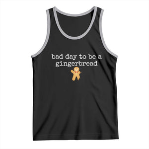 Funny Bad Day To Be A Gingerbread Christmas Tank Top Xmas Cookie Lover TS11 Black Athletic Heather Print Your Wear
