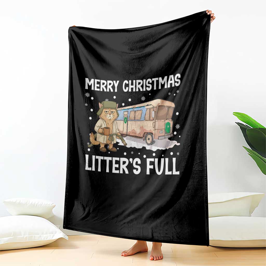 Funny Merry Christmas Litter's Full Cat Parody Throw Blanket Xmas Movie TS11 Print Your Wear