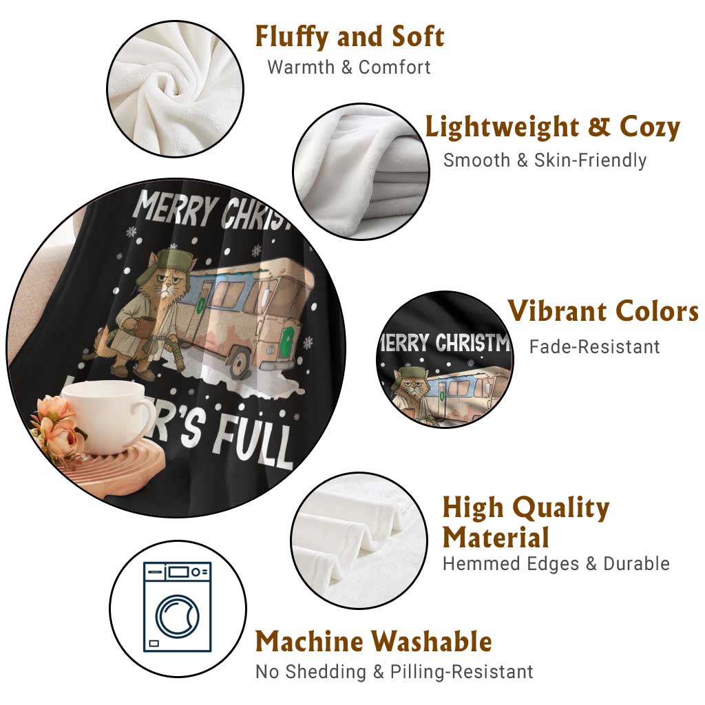 Funny Merry Christmas Litter's Full Cat Parody Throw Blanket Xmas Movie TS11 Print Your Wear