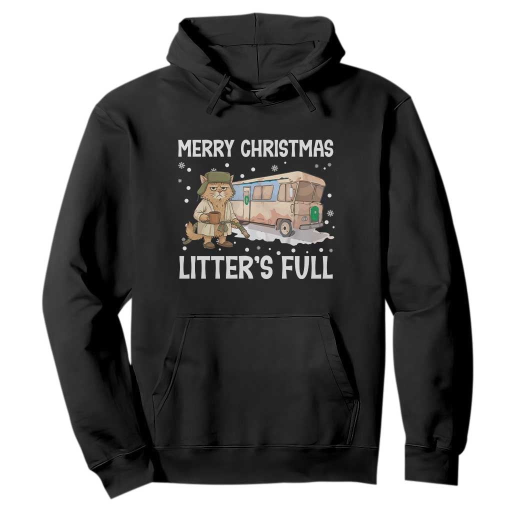 Funny Merry Christmas Litter's Full Cat Parody Hoodie Xmas Movie TS11 Black Print Your Wear