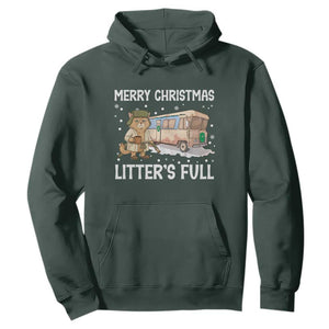 Funny Merry Christmas Litter's Full Cat Parody Hoodie Xmas Movie TS11 Dark Forest Green Print Your Wear