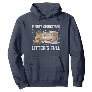 Funny Merry Christmas Litter's Full Cat Parody Hoodie Xmas Movie TS11 Navy Print Your Wear