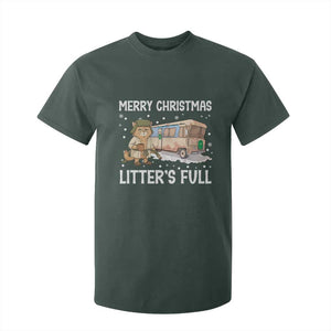 Funny Merry Christmas Litter's Full Cat Parody T Shirt For Kid Xmas Movie TS11 Dark Forest Green Print Your Wear