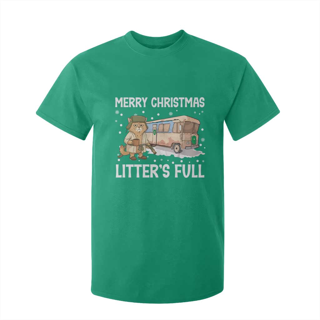 Funny Merry Christmas Litter's Full Cat Parody T Shirt For Kid Xmas Movie TS11 Irish Green Print Your Wear