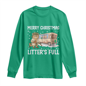Funny Merry Christmas Litter's Full Cat Parody Long Sleeve Shirt Xmas Movie TS11 Irish Green Print Your Wear