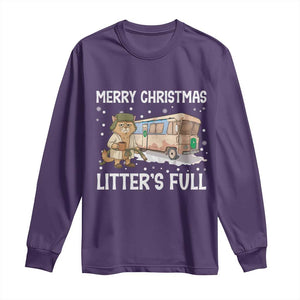 Funny Merry Christmas Litter's Full Cat Parody Long Sleeve Shirt Xmas Movie TS11 Purple Print Your Wear