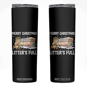 Funny Merry Christmas Litter's Full Cat Parody Skinny Tumbler Xmas Movie TS11 Black Print Your Wear