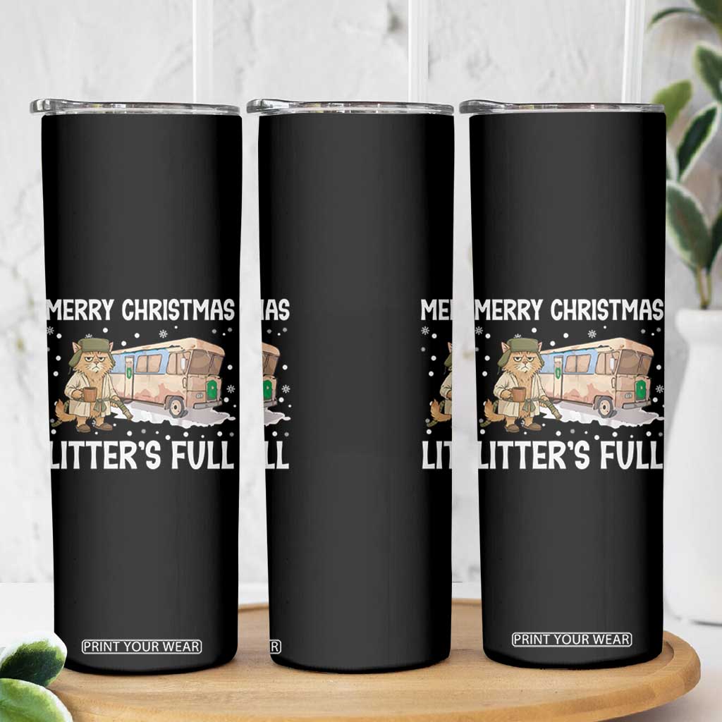 Funny Merry Christmas Litter's Full Cat Parody Skinny Tumbler Xmas Movie TS11 Print Your Wear