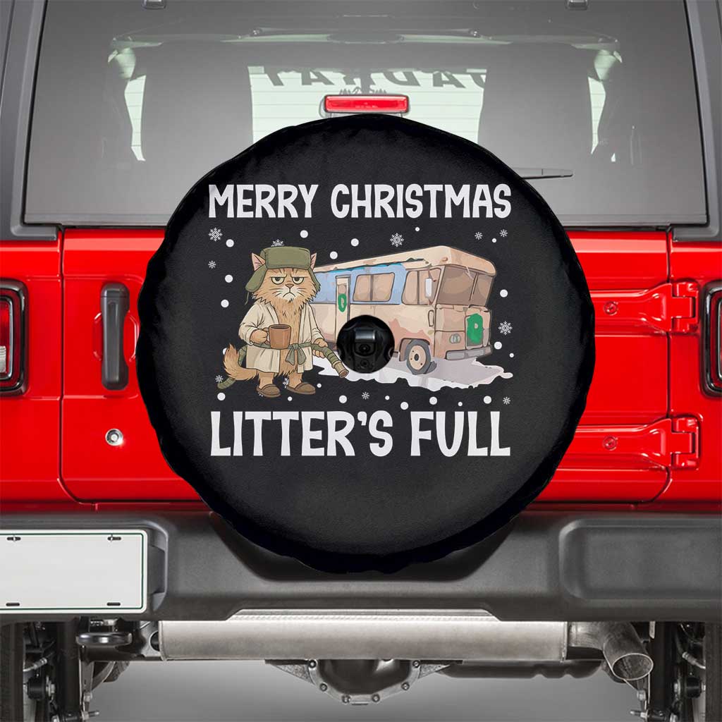 Funny Merry Christmas Litter's Full Cat Parody Spare Tire Cover Xmas Movie TS11 Black Print Your Wear