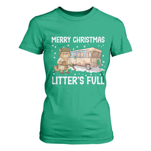 Funny Merry Christmas Litter's Full Cat Parody T Shirt For Women Xmas Movie TS11 Irish Green Print Your Wear