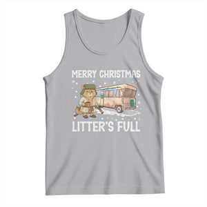 Funny Merry Christmas Litter's Full Cat Parody Tank Top Xmas Movie TS11 Athletic Heather Print Your Wear