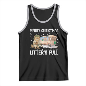 Funny Merry Christmas Litter's Full Cat Parody Tank Top Xmas Movie TS11 Black Athletic Heather Print Your Wear