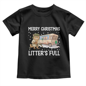 Funny Merry Christmas Litter's Full Cat Parody Toddler T Shirt Xmas Movie TS11 Black Print Your Wear