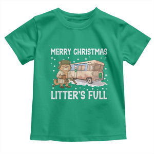 Funny Merry Christmas Litter's Full Cat Parody Toddler T Shirt Xmas Movie TS11 Irish Green Print Your Wear