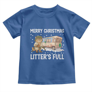 Funny Merry Christmas Litter's Full Cat Parody Toddler T Shirt Xmas Movie TS11 Royal Blue Print Your Wear