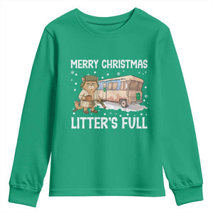 Funny Merry Christmas Litter's Full Cat Parody Youth Sweatshirt Xmas Movie TS11 Irish Green Print Your Wear