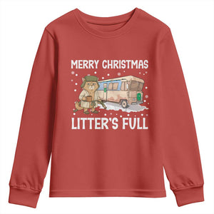 Funny Merry Christmas Litter's Full Cat Parody Youth Sweatshirt Xmas Movie TS11 Red Print Your Wear