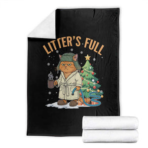 Funny Christmas Vacation Movie Litter's Full Cat Throw Blanket Xmas Tree TS11 Black Print Your Wear