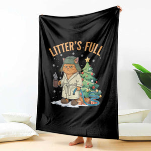 Funny Christmas Vacation Movie Litter's Full Cat Throw Blanket Xmas Tree TS11 Print Your Wear