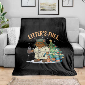 Funny Christmas Vacation Movie Litter's Full Cat Throw Blanket Xmas Tree TS11 Print Your Wear