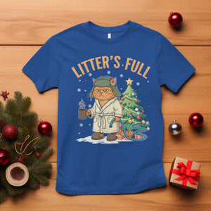 Funny Christmas Vacation Movie Litter's Full Cat T Shirt Xmas Tree TS11 Royal Blue Print Your Wear