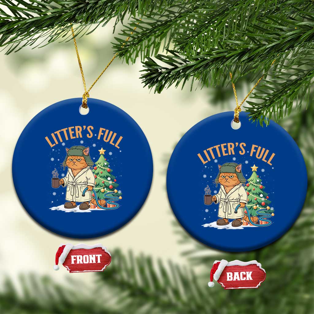 Funny Christmas Vacation Movie Litter's Full Cat Ceramic Ornament Xmas Tree TS11 1pc Blue Print Your Wear