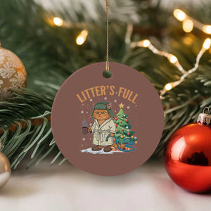 Funny Christmas Vacation Movie Litter's Full Cat Ceramic Ornament Xmas Tree TS11 1pc Mocha Print Your Wear
