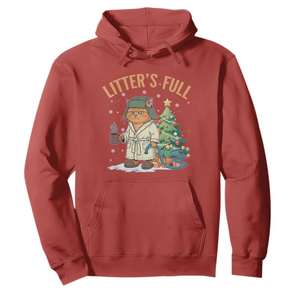Funny Christmas Vacation Movie Litter's Full Cat Hoodie Xmas Tree TS11 Red Print Your Wear