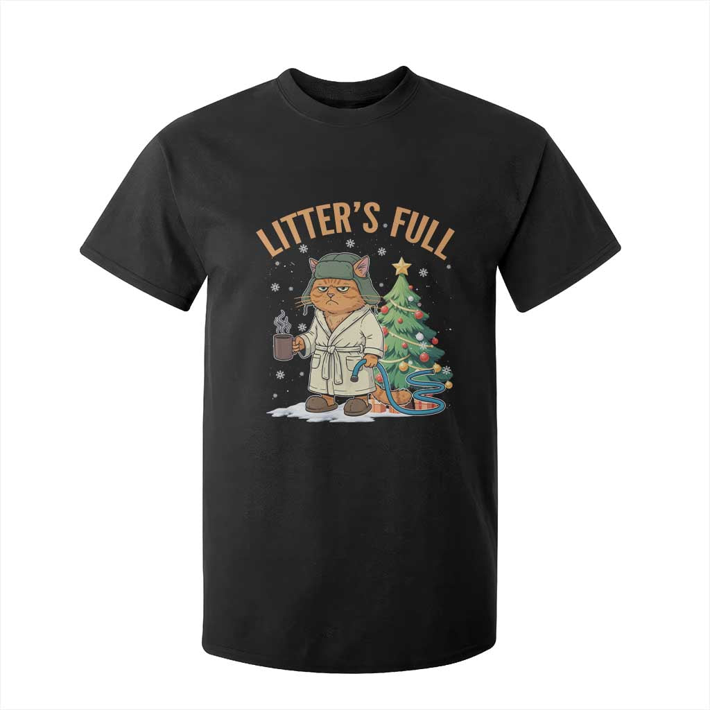 Funny Christmas Vacation Movie Litter's Full Cat T Shirt For Kid Xmas Tree TS11 Black Print Your Wear