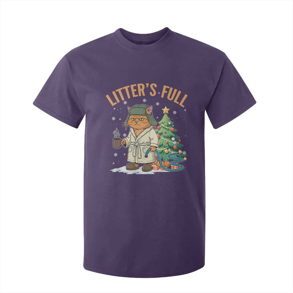 Funny Christmas Vacation Movie Litter's Full Cat T Shirt For Kid Xmas Tree TS11 Purple Print Your Wear