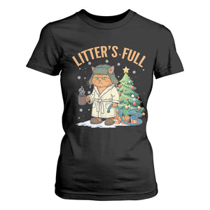Funny Christmas Vacation Movie Litter's Full Cat T Shirt For Women Xmas Tree TS11 Black Print Your Wear