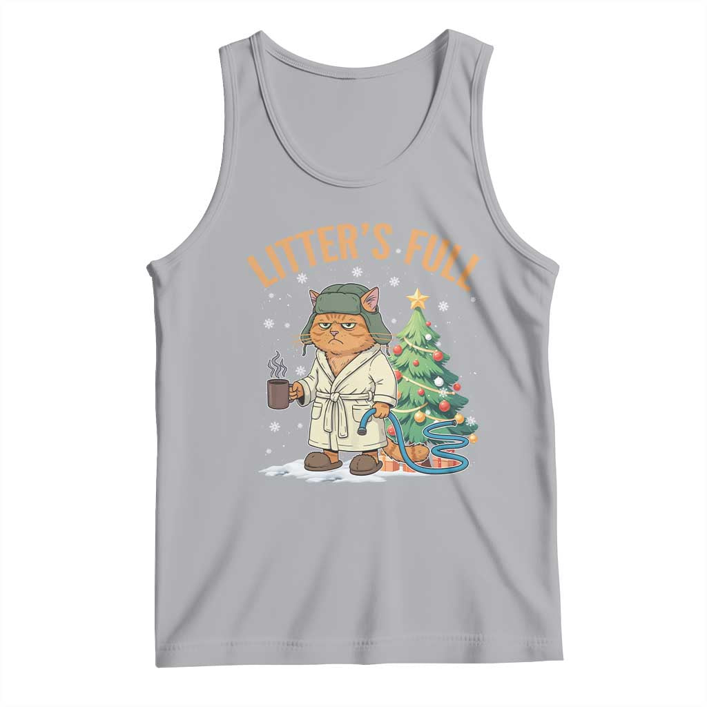 Funny Christmas Vacation Movie Litter's Full Cat Tank Top Xmas Tree TS11 Athletic Heather Print Your Wear