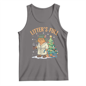 Funny Christmas Vacation Movie Litter's Full Cat Tank Top Xmas Tree TS11 Deep Heather Print Your Wear
