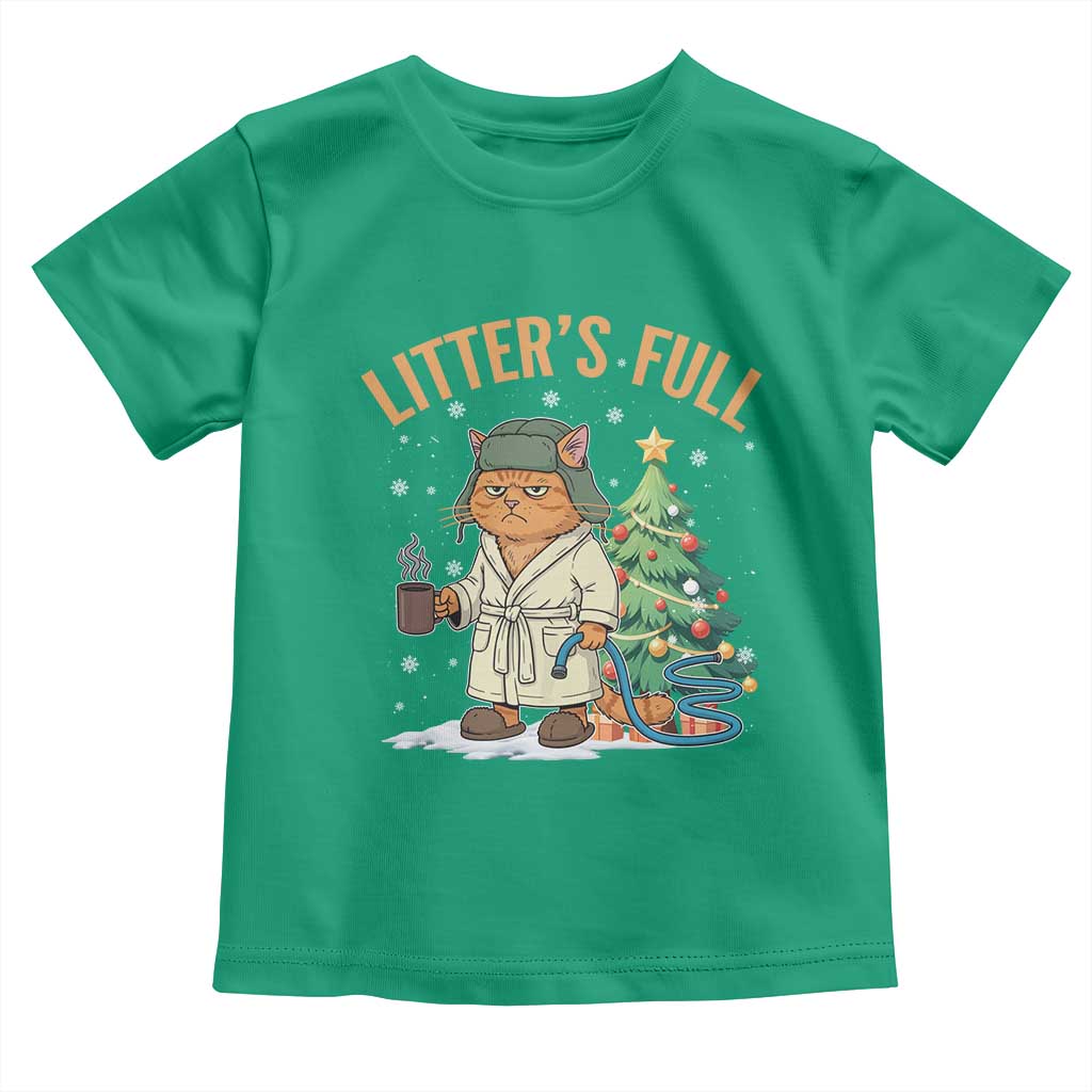 Funny Christmas Vacation Movie Litter's Full Cat Toddler T Shirt Xmas Tree TS11 Irish Green Print Your Wear