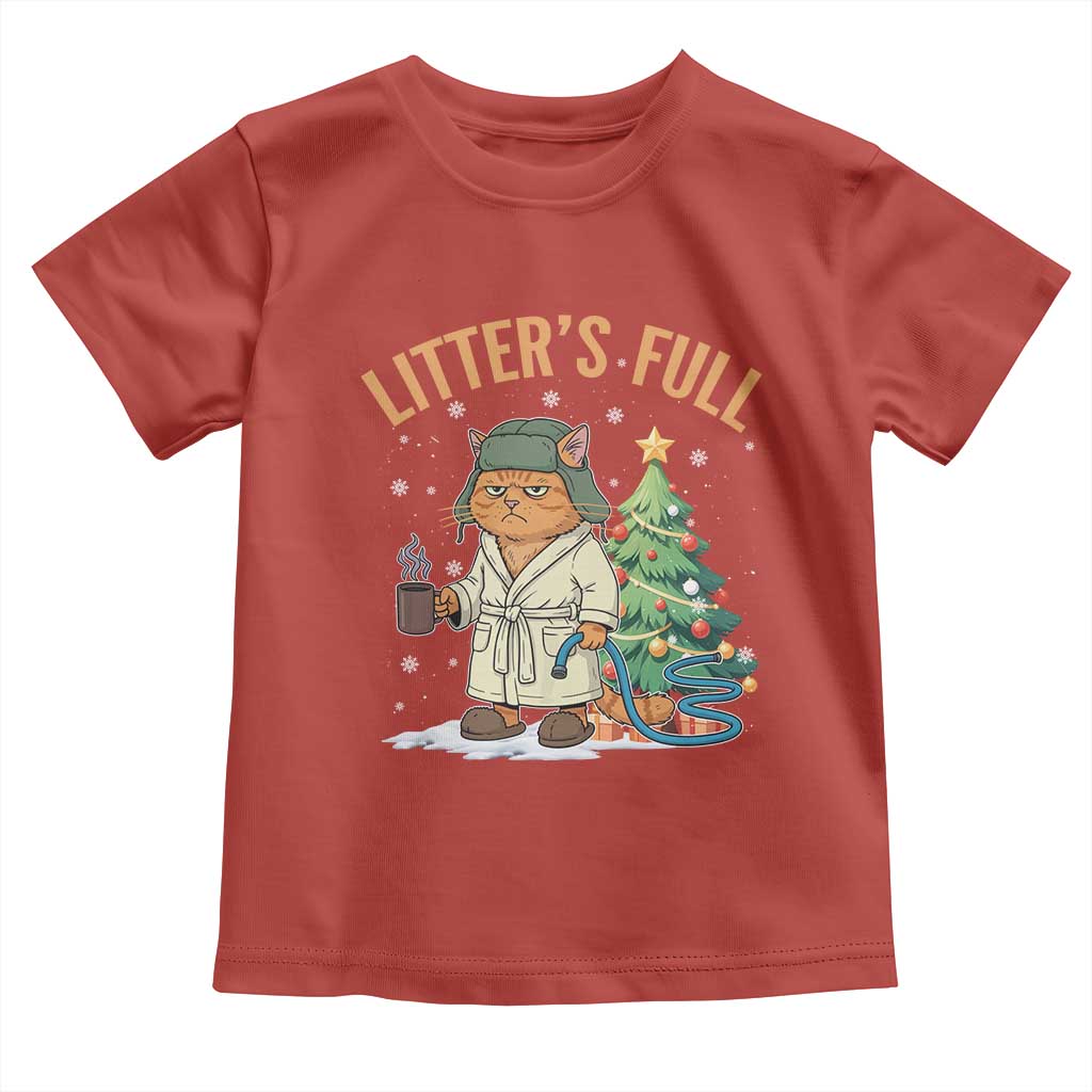 Funny Christmas Vacation Movie Litter's Full Cat Toddler T Shirt Xmas Tree TS11 Red Print Your Wear